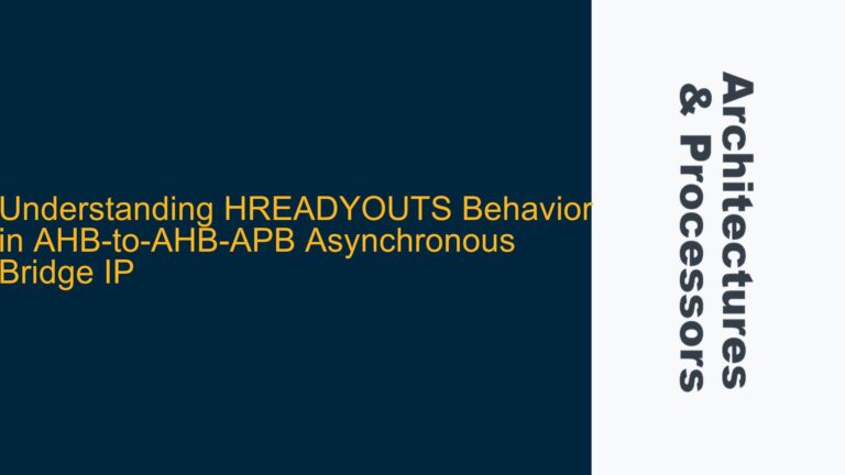 HREADYOUTS Behavior in AHB-to-AHB-APB Asynchronous Bridge IP