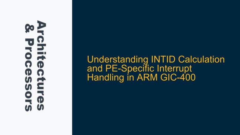INTID Calculation and PE-Specific Interrupt Handling in ARM GIC-400
