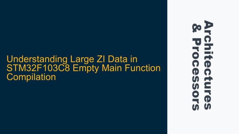 Large ZI Data in STM32F103C8 Empty Main Function Compilation