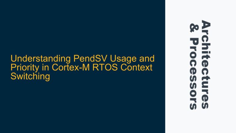 PendSV Usage and Priority in Cortex-M RTOS Context Switching