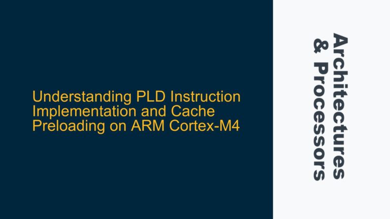 PLD Instruction Implementation and Cache Preloading on ARM Cortex-M4