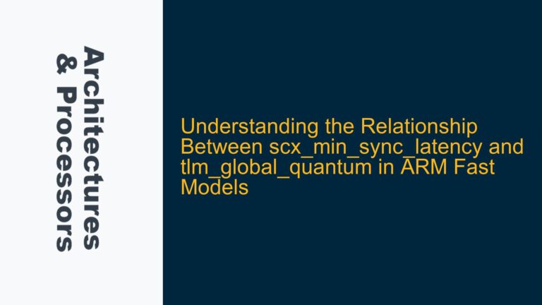 the Relationship Between scx_min_sync_latency and tlm_global_quantum in ARM Fast Models