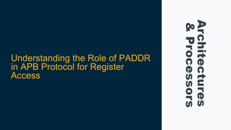 the Role of PADDR in APB Protocol for Register Access