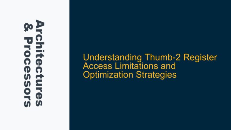 Thumb-2 Register Access Limitations and Optimization Strategies