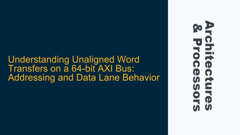 Unaligned Word Transfers on a 64-bit AXI Bus: Addressing and Data Lane Behavior