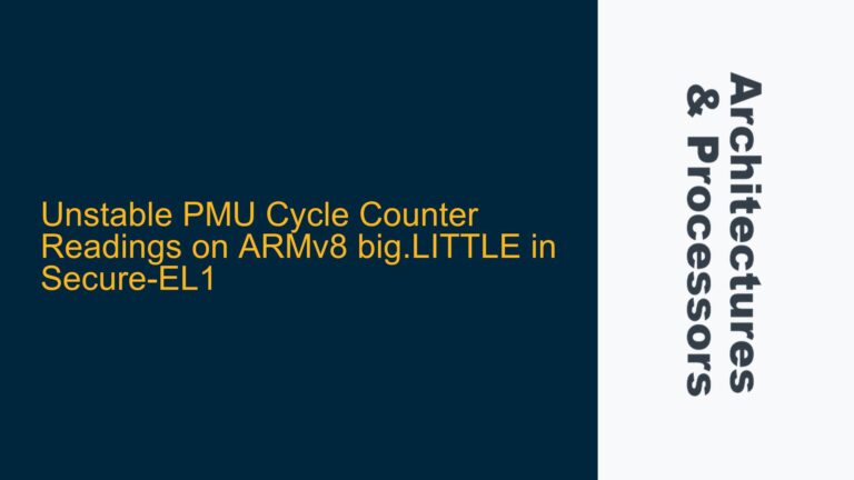 Unstable PMU Cycle Counter Readings on ARMv8 big.LITTLE in Secure-EL1