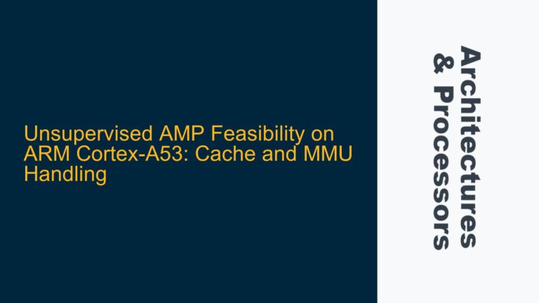 Unsupervised AMP Feasibility on ARM Cortex-A53: Cache and MMU Handling
