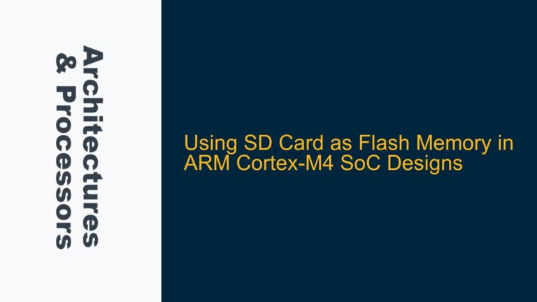 Using SD Card as Flash Memory in ARM Cortex-M4 SoC Designs