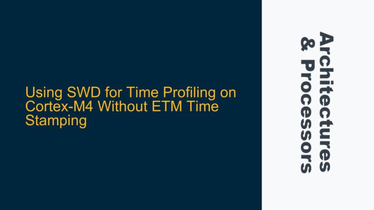 Using SWD for Time Profiling on Cortex-M4 Without ETM Time Stamping