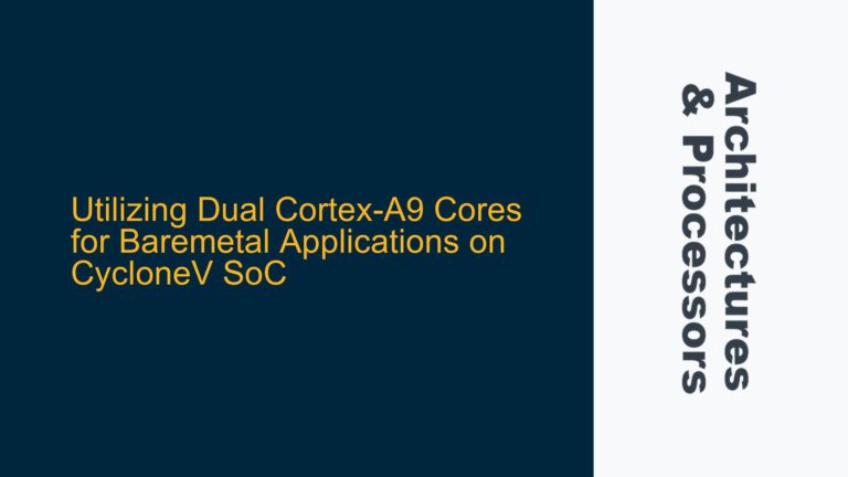 Utilizing Dual Cortex-A9 Cores for Baremetal Applications on CycloneV SoC