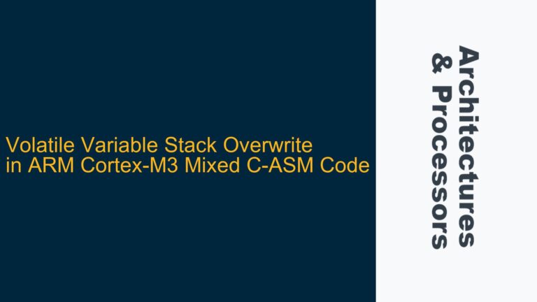 Volatile Variable Stack Overwrite in ARM Cortex-M3 Mixed C-ASM Code