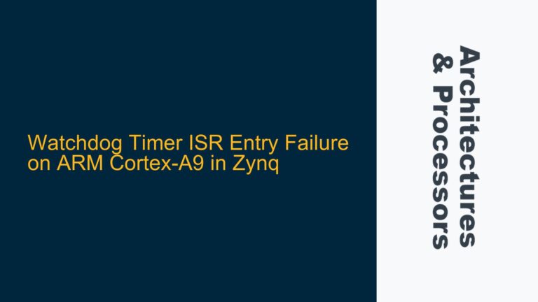 Watchdog Timer ISR Entry Failure on ARM Cortex-A9 in Zynq