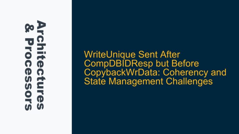 WriteUnique Sent After CompDBIDResp but Before CopybackWrData: Coherency and State Management Challenges
